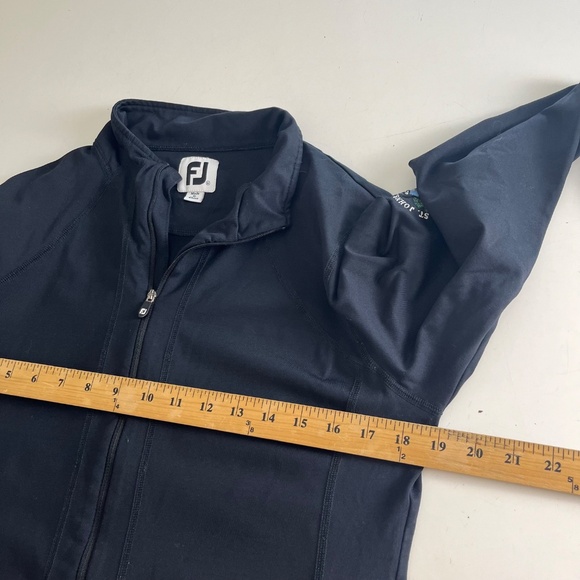 FootJoy FJ SOlid Black Performance Full Zip Golf Pullover Jacket Womens Medium - Picture 5 of 8